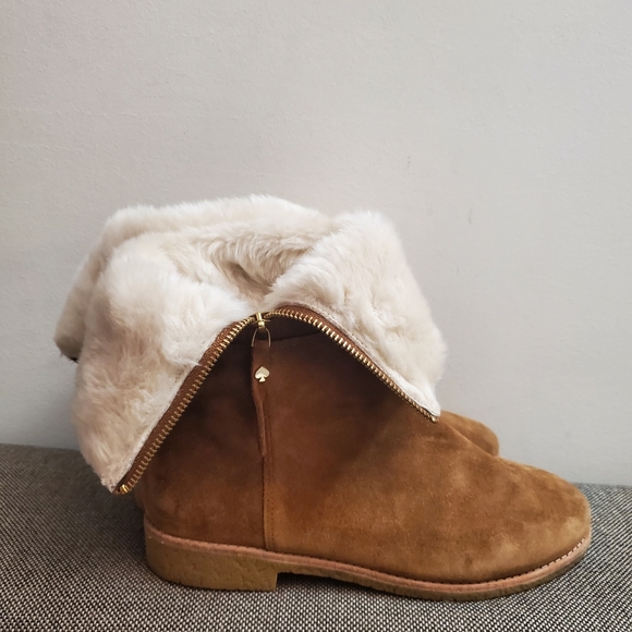 Kate Spade Baja Women Round Toe Suede Brown Boot Sz 8. New without box - Picture 2 of 9